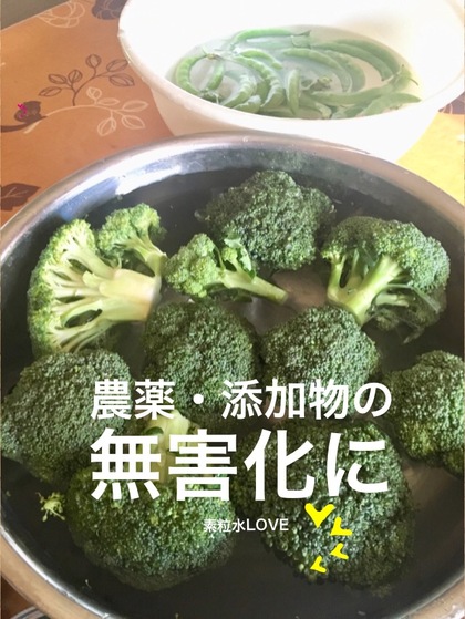 柑橘類は一晩素粒水に浸けよう♪〜農薬、添加物の無害化を助ける