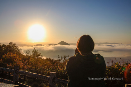 洞爺湖と中島と雲海を撮るちえ